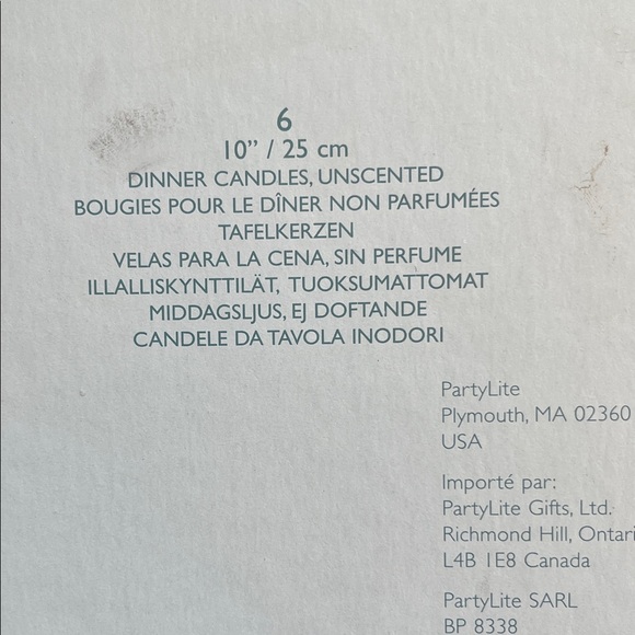 PartyLite Red Taper Vintage 10" Pink Unscented Dinner Candles 6 Pack Square - Picture 4 of 6